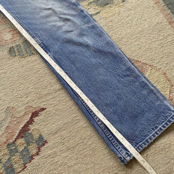 Vintage Levi's 517 0217 Faded Blue Jeans Bootcut Flare 34x33 1985 Orange Tab - Picture 8 of 8